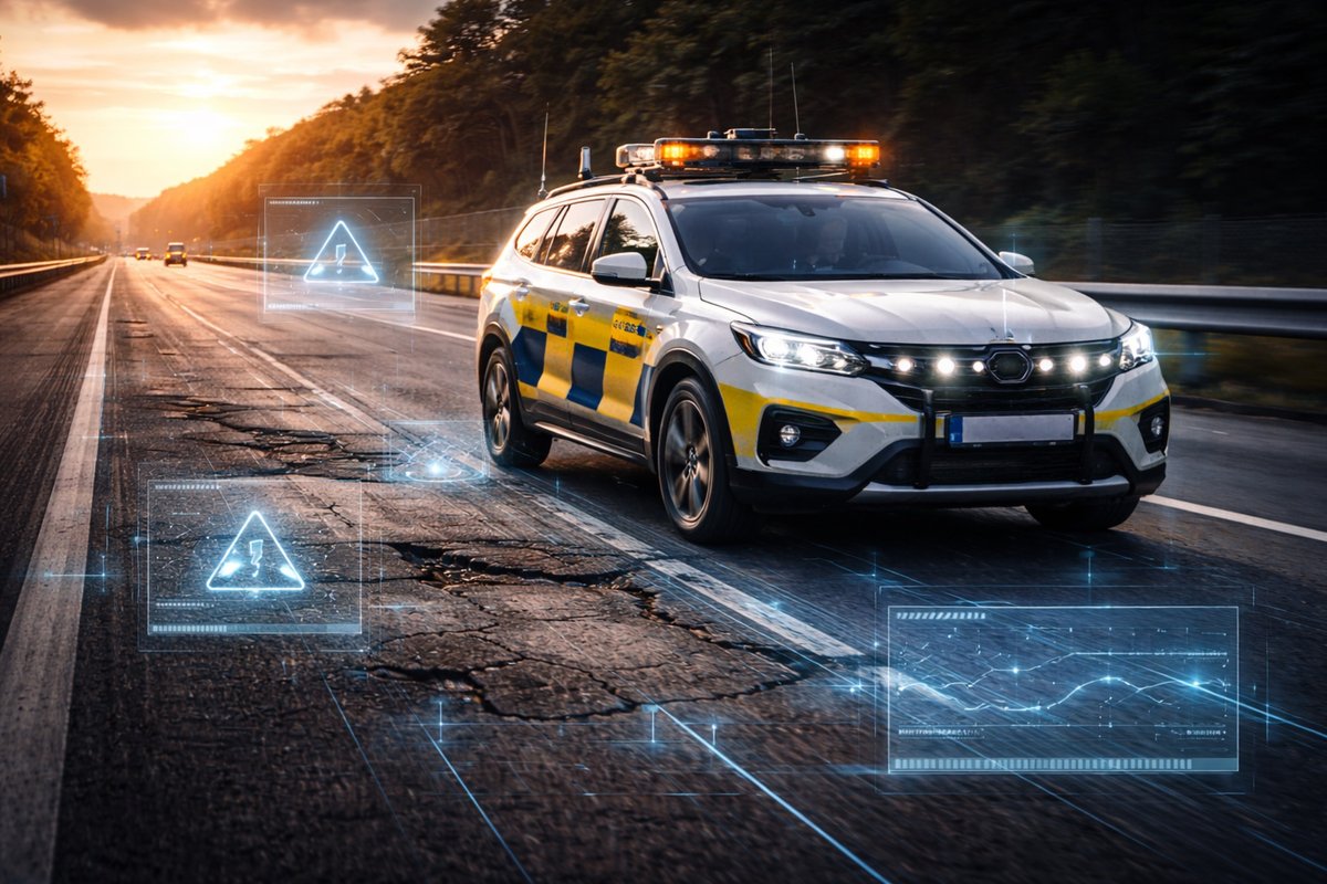 Paris interchange at night